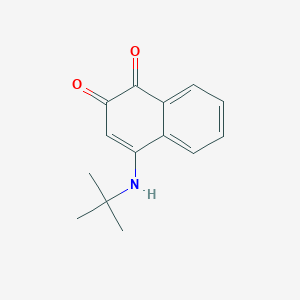 molecular formula C14H15NO2 B14635850 4-(tert-Butylamino)naphthalene-1,2-dione CAS No. 54961-93-2