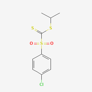 molecular formula C10H11ClO2S3 B14635881 Propan-2-yl (4-chlorophenyl)sulfonylmethanedithioate CAS No. 53271-56-0