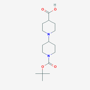 molecular formula C16H28N2O4 B1463590 1'-(tert-Butoxycarbonyl)-[1,4'-bipiperidine]-4-carboxylic acid CAS No. 201810-59-5