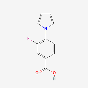 molecular formula C11H8FNO2 B1463593 3-fluoro-4-(1H-pyrrol-1-yl)benzoic acid CAS No. 1258649-91-0