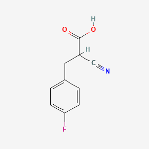 molecular formula C10H8FNO2 B1463595 2-Cyano-3-(4-fluorophenyl)propionic acid CAS No. 948015-66-5