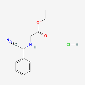 molecular formula C12H15ClN2O2 B1463596 [(氰基-苯基-甲基)-氨基]-乙酸乙酯盐酸盐 CAS No. 854705-52-5