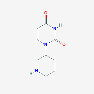 molecular formula C9H13N3O2 B1463597 1-(piperidin-3-yl)pyrimidine-2,4(1H,3H)-dione CAS No. 1146781-30-7