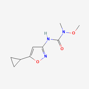 molecular formula C9H13N3O3 B14635978 N'-(5-Cyclopropyl-1,2-oxazol-3-yl)-N-methoxy-N-methylurea CAS No. 55808-83-8