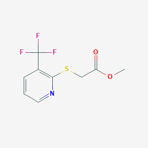 molecular formula C9H8F3NO2S B1463599 Methyl (3-(trifluoromethyl)pyridin-2-ylsulfanyl)acetate CAS No. 1053660-04-0