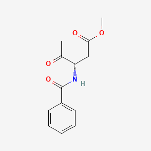 molecular formula C13H15NO4 B14635997 Pentanoic acid, 3-(benzoylamino)-4-oxo-, methyl ester, (S)- CAS No. 54819-26-0