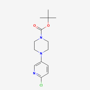 molecular formula C14H20ClN3O2 B1463600 Tert-butyl 4-(6-chloropyridin-3-yl)piperazine-1-carboxylate CAS No. 633283-53-1