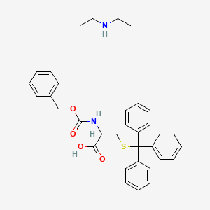 molecular formula C34H38N2O4S B14636010 N-ethylethanamine;2-(phenylmethoxycarbonylamino)-3-tritylsulfanylpropanoic acid CAS No. 53308-88-6