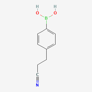 molecular formula C9H10BNO2 B1463602 (4-(2-Cyanoethyl)phenyl)boronic acid CAS No. 905971-98-4