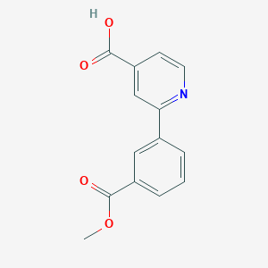 molecular formula C14H11NO4 B1463604 2-(3-Methoxycarbonylphenyl)-isonicotinic acid CAS No. 1258627-15-4