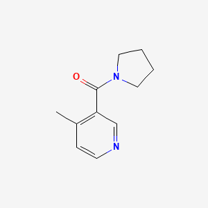 molecular formula C11H14N2O B14636083 Pyrrolidine, 1-[(4-methyl-3-pyridinyl)carbonyl]- CAS No. 56635-09-7