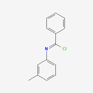molecular formula C14H12ClN B14636120 Benzenecarboximidoyl chloride, N-(3-methylphenyl)- CAS No. 52807-31-5
