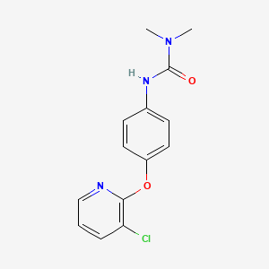 molecular formula C14H14ClN3O2 B14636170 N'-{4-[(3-Chloropyridin-2-yl)oxy]phenyl}-N,N-dimethylurea CAS No. 57191-23-8