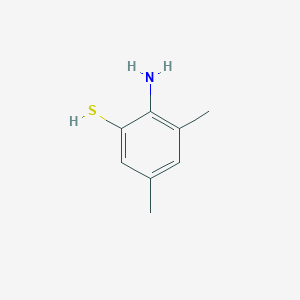 molecular formula C8H11NS B14636247 Benzenethiol, 2-amino-3,5-dimethyl- CAS No. 56536-88-0