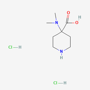 molecular formula C8H18Cl2N2O2 B1463631 4-Dimethylamino-piperidine-4-carboxylic acid dihydrochloride CAS No. 1185293-55-3