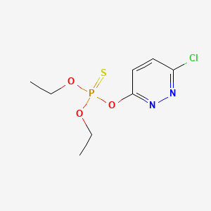 molecular formula C8H12ClN2O3PS B14636320 Phosphorothioic acid, O-(6-chloro-3-pyridazinyl) O,O-diethyl ester CAS No. 53605-01-9