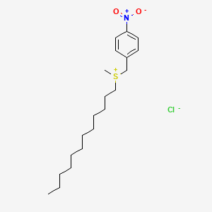 molecular formula C20H34ClNO2S B14636328 Dodecyl(methyl)[(4-nitrophenyl)methyl]sulfanium chloride CAS No. 56912-54-0