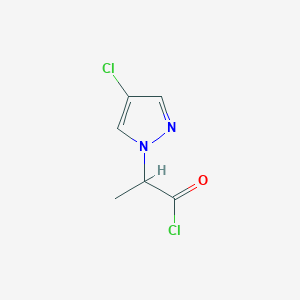 molecular formula C6H6Cl2N2O B1463641 2-(4-氯-1H-吡唑-1-基)丙酰氯 CAS No. 1217862-81-1