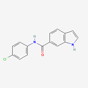 molecular formula C15H11ClN2O B1463642 N-(4-chlorophenyl)-1H-indole-6-carboxamide CAS No. 1455510-82-3