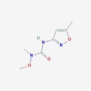 molecular formula C7H11N3O3 B14636424 N-Methoxy-N-methyl-N'-(5-methyl-1,2-oxazol-3-yl)urea CAS No. 55808-48-5