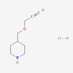 molecular formula C9H16ClNO B1463645 4-[(2-Propynyloxy)methyl]piperidine hydrochloride CAS No. 1185300-91-7