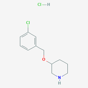 molecular formula C12H17Cl2NO B1463646 3-[(3-Chlorobenzyl)oxy]piperidine hydrochloride CAS No. 1185301-25-0