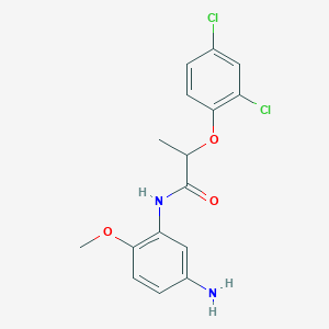 molecular formula C16H16Cl2N2O3 B1463648 N-(5-Amino-2-methoxyphenyl)-2-(2,4-dichlorophenoxy)propanamide CAS No. 1020054-48-1