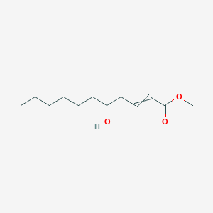 molecular formula C12H22O3 B14636507 Methyl 5-hydroxyundec-2-enoate CAS No. 56949-92-9