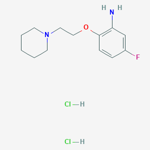 molecular formula C13H21Cl2FN2O B1463652 5-Fluoro-2-[2-(1-piperidinyl)ethoxy]phenylamine dihydrochloride CAS No. 1185300-63-3