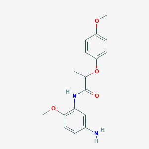molecular formula C17H20N2O4 B1463653 N-(5-Amino-2-methoxyphenyl)-2-(4-methoxyphenoxy)-propanamide CAS No. 1020054-93-6