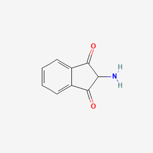 molecular formula C9H7NO2 B14636571 2-Amino-1H-indene-1,3(2H)-dione CAS No. 54795-04-9