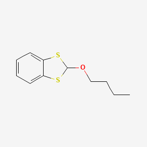 molecular formula C11H14OS2 B14636601 1,3-Benzodithiole, 2-butoxy- CAS No. 55315-55-4