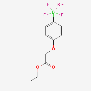 molecular formula C10H11BF3KO3 B1463663 Ethyl phenoxyacetate-4-trifluoroborate potassium salt CAS No. 1150654-57-1