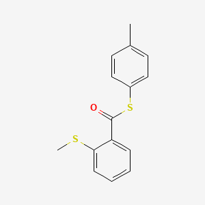molecular formula C15H14OS2 B14636631 S-(4-Methylphenyl) 2-(methylsulfanyl)benzene-1-carbothioate CAS No. 53271-43-5