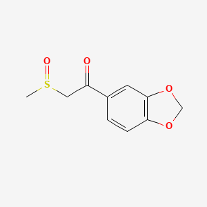 molecular formula C10H10O4S B14636636 1-(2H-1,3-Benzodioxol-5-yl)-2-(methanesulfinyl)ethan-1-one CAS No. 56221-32-0