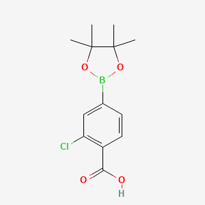 molecular formula C13H16BClO4 B1463666 2-Chloro-4-(4,4,5,5-tetramethyl-1,3,2-dioxaborolan-2-yl)benzoic acid CAS No. 890839-31-3