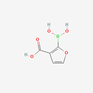 molecular formula C5H5BO5 B1463667 3-CARBOXYFURAN-2-BORONIC ACID CAS No. 1072952-23-8