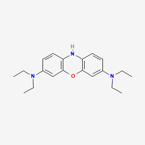 molecular formula C20H27N3O B14636693 N~3~,N~3~,N~7~,N~7~-Tetraethyl-10H-phenoxazine-3,7-diamine CAS No. 53342-54-4