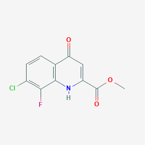 molecular formula C11H7ClFNO3 B1463670 7-氯-8-氟-4-羟基喹啉-2-甲酸甲酯 CAS No. 1150164-88-7
