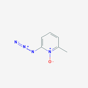 molecular formula C6H6N4O B14636702 Pyridine, 2-azido-6-methyl-, 1-oxide CAS No. 57097-35-5
