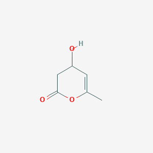 molecular formula C6H8O3 B1463671 4-Hydroxy-6-methyl-3,4-dihydro-2H-pyran-2-one CAS No. 1215661-50-9