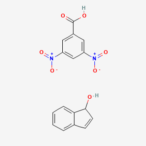 molecular formula C16H12N2O7 B14636744 3,5-dinitrobenzoic acid;1H-inden-1-ol CAS No. 53820-88-5