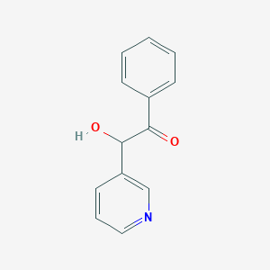 molecular formula C13H11NO2 B14636758 Ethanone, 2-hydroxy-1-phenyl-2-(3-pyridinyl)- CAS No. 56709-45-6
