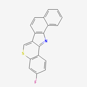 molecular formula C19H10FNS B14636788 Benzo(g)(1)benzothiopyrano(4,3-b)indole, 3-fluoro- CAS No. 52831-53-5