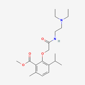 molecular formula C20H32N2O4 B14636801 p-Cymene-2-carboxylic acid, 3-(2-(diethylamino)ethylcarbamoylmethoxy)-, methyl ester CAS No. 53206-91-0
