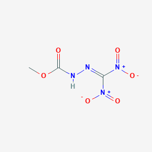 molecular formula C3H4N4O6 B14636813 Methyl 2-(dinitromethylidene)hydrazine-1-carboxylate CAS No. 56152-67-1