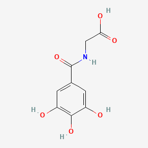 molecular formula C9H9NO6 B14636819 Glycine, N-(3,4,5-trihydroxybenzoyl)- CAS No. 55880-99-4