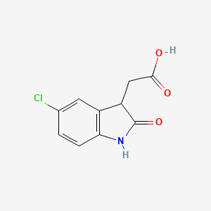 molecular formula C10H8ClNO3 B1463682 2-(5-chloro-2-oxo-2,3-dihydro-1H-indol-3-yl)acetic acid CAS No. 1228552-97-3