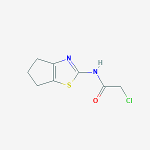 molecular formula C8H9ClN2OS B1463687 2-chloro-N-{4H,5H,6H-cyclopenta[d][1,3]thiazol-2-yl}acetamide CAS No. 1249003-51-7