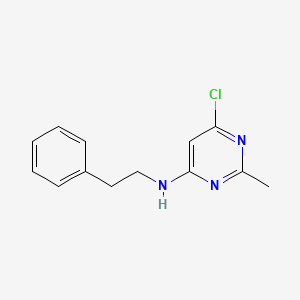 molecular formula C13H14ClN3 B1463688 6-chloro-2-methyl-N-phenethylpyrimidin-4-amine CAS No. 1111849-62-7